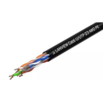 Lanview LVN122151 kabel sieciowy Czarny 305 m Kat. 6 U/UTP UTP 10000 Mbit/s
