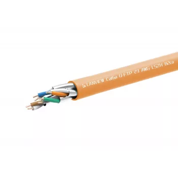 Kabel sieciowy Lanview LVN122153 RJ45 Cat6a 305 m pomarańczowy