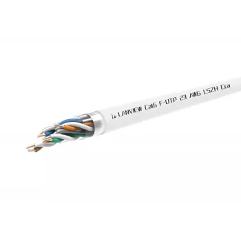 Kabel sieciowy Cat6 F-UTP 4x2xAWG23 LSZH biały 500m