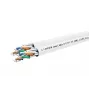Cat6a U-FTP podwójny kabel sieciowy 4x2xAWG23 LSZH biały