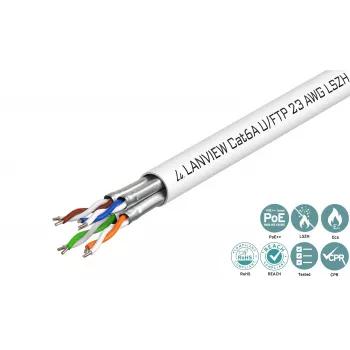Lanview LVN122430 kabel sieciowy biały 500 m Cat6a U/FTP (STP)