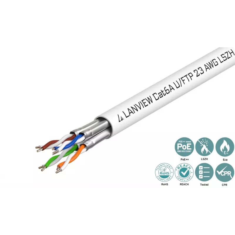 Lanview LVN122430 kabel sieciowy biały 500 m Cat6a U/FTP (STP)