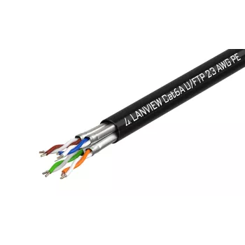 Kabel sieciowy Lanview LVN122445 Czarny 500 m Cat6a U/UTP (UTP)