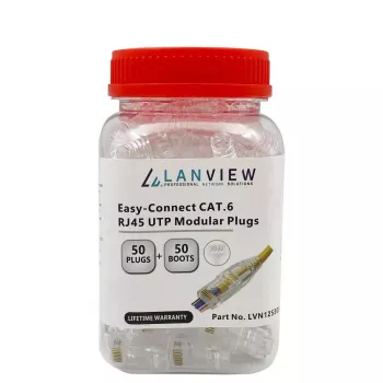 Złącze przewodów RJ45 Lanview LVN125305, przezroczyste