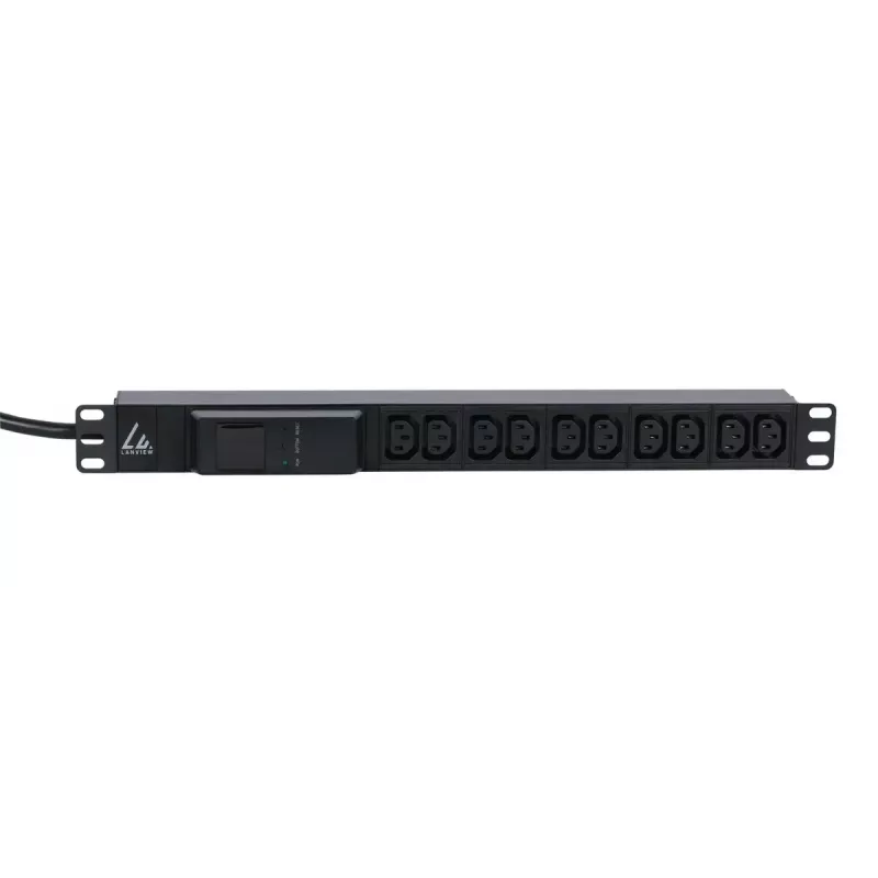 Lanview LVR261877 listwa zasilająca PDU 10 gniazd AC 1U Czarny