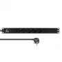 Listwa zasilająca Lanview 19-calowa do szafy RACK 1U 10A, 5x Schuko (LVR-3MSCH-LIC-SCH5)
