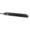 Lanview LVR-3MUK-SW-UK6 listwa zasilająca (PDU) 6 gniazd AC 1.4U Czarny