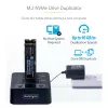 StarTech.com 1:1 M.2 NV Drive Duplicator, samodzielny kloner/kopiarka M.2 SSD do 90 GB/min, stacja dokująca z dwoma wnękami M.2 USB 3.2 20 Gb/s, w zestawie kable USB-C/A
