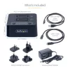 StarTech.com 1:1 M.2 NV Drive Duplicator, samodzielny kloner/kopiarka M.2 SSD do 90 GB/min, stacja dokująca z dwoma wnękami M.2 USB 3.2 20 Gb/s, w zestawie kable USB-C/A