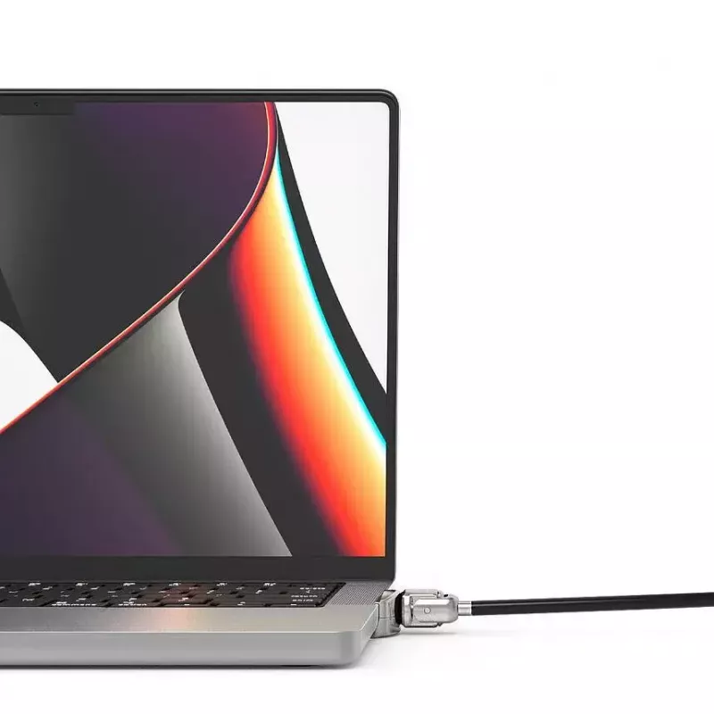 Adapter Compulocks Ledge Lock do MacBook Pro 14 cala M1 M2 M3 z zamkiem na klucz, srebrny