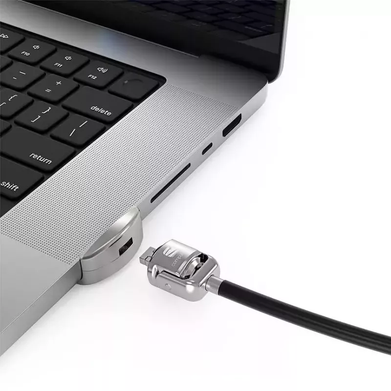 Adapter Compulocks Ledge Lock do MacBook Pro 16 cali M1 M2 M3 z zamkiem na klucz, srebrny