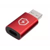 Przejściówka zmieniająca płeć kabla MicroConnect MC-ACADAP-SC USB A na USB C, czerwona