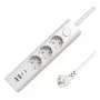 Microconnect 3-drogowa listwa zasilająca USB Schuko 1,5 m biała 3 gniazda AC 230 V