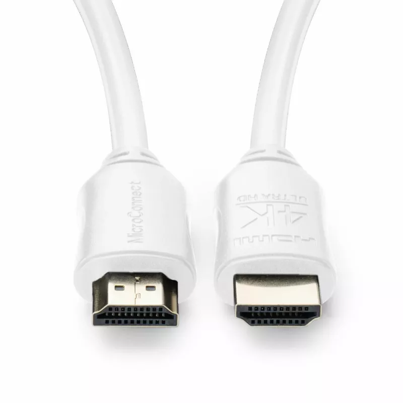 Kabel HDMI Microconnect MC-HDM19191V2.0WH 1m HDMI Typ A Męski 18 Gbit/s Biały