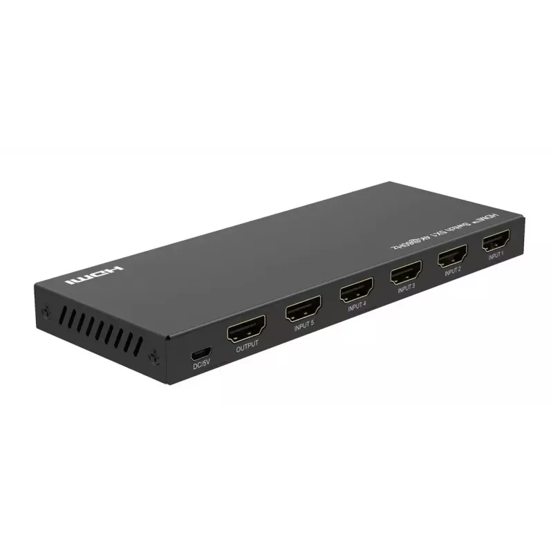 Przełącznik wideo MicroConnect MC-HDMISWITCH0501-4K 4K 60Hz Metal Czarny