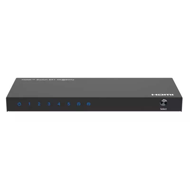Przełącznik wideo MicroConnect MC-HDMISWITCH0501-4K 4K 60Hz Metal Czarny