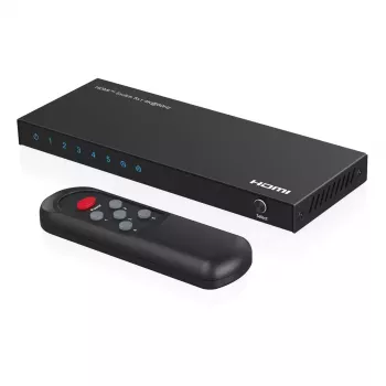 Przełącznik wideo MicroConnect MC-HDMISWITCH0501-4K 4K 60Hz Metal Czarny