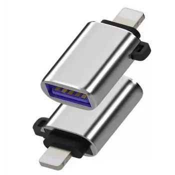 Microconnect MC-LIGHTUSB3 zmieniarka płci kabla Lightning USB A, srebrna