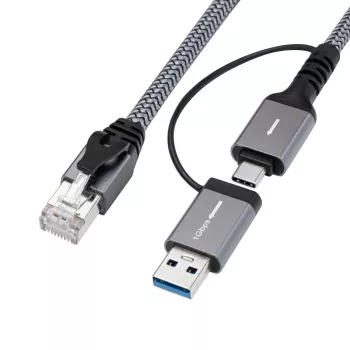 Kabel przejściówkowy Microconnect CAT6 FTP USB A-C, 1 metr