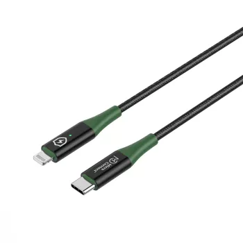 Microconnect MC-SMART USB C-L-2 kabel lightning 2 m Czarny, Zielony