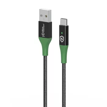 Microconnect MC-SMART USB-A-C-01 kabel USB 2.0 1 m USB A USB C Czarny, Zielony