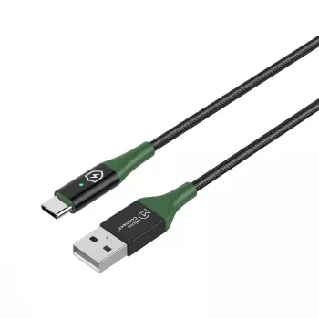 Microconnect MC-SMART USB-A-C-01 kabel USB 2.0 1 m USB A USB C Czarny, Zielony