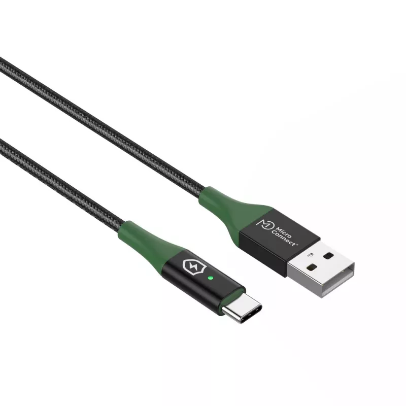 Microconnect MC-SMART USB-A-C-01 kabel USB 2.0 1 m USB A USB C Czarny, Zielony