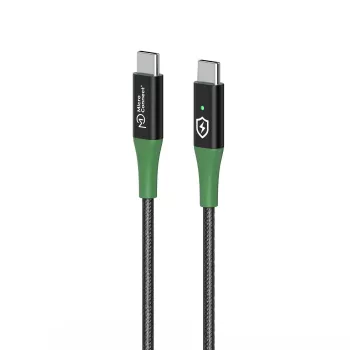 Microconnect MC-SMART USB-C-C-01 Kabel USB USB 2.0 1 m USB C Czarny, Zielony
