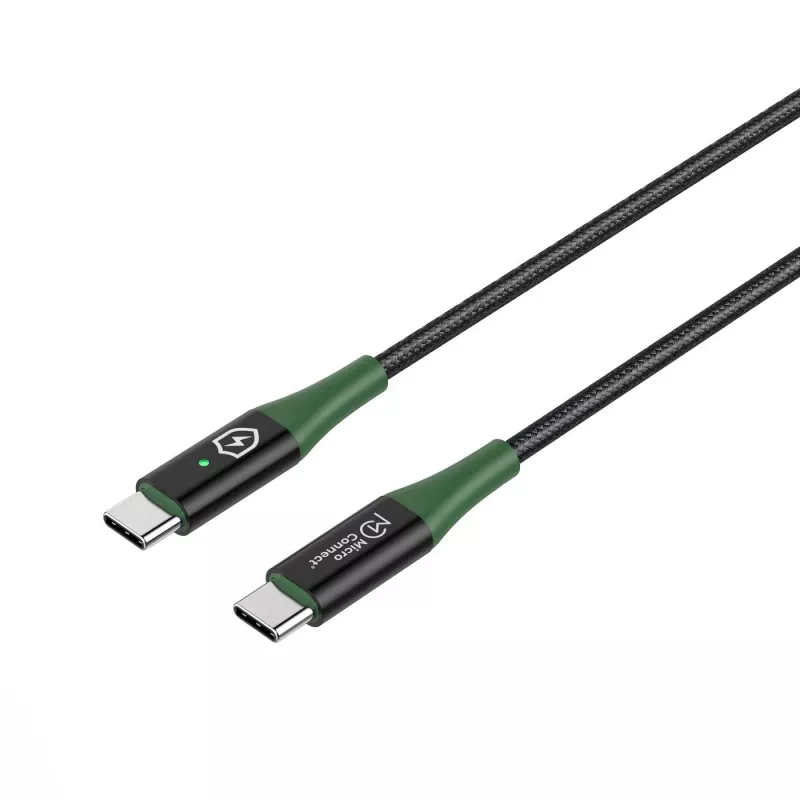 Microconnect MC-SMART USB-C-C-01 Kabel USB USB 2.0 1 m USB C Czarny, Zielony