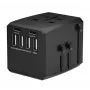 Microconnect MC-TRAVELADAPTER1 elektryczna wtyczka zasilająca Czarny 138 g