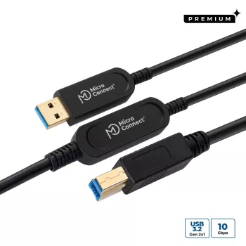 Microconnect MC-USB3.0AB15OP Kabel USB USB 3.2 Gen 2 (3.1 Gen 2) 15 m USB A USB B Czarny