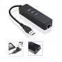 Microconnect MC-USB3.0HUBWETH stacja dokująca/replikator portów do laptopa USB 3.2 Gen 1 (3.1 Gen 1) Typ-A Czarny