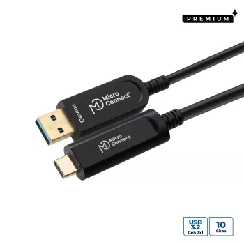 Microconnect MC-USB3.2CA15OP Kabel USB USB 3.2 Gen 2 (3.1 Gen 2) 15 m USB A USB C Czarny