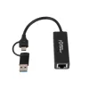 Adapter Microconnect MC-USBACNET1G USB-C do RJ-45 0,2 m czarny