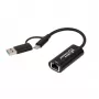 Przełącznik kabla Microconnect MC-USBACNET2.5G USB C RJ-45 0,2 m Czarny