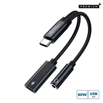 Adapter wideo Microconnect MC-USBC-AUDIOCF 0,13 m, srebrny