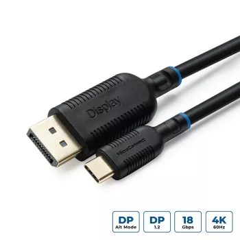 Microconnect MC-USBCDP1 przejściówka wideo 1 m USB Type-C DisplayPort Czarny