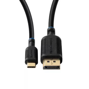 Microconnect MC-USBCDP3 kabel przejściowy wideo 3 m USB Typu-C DisplayPort Czarny