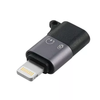 Kabel zmieniacz płci Microconnect MC-USBCLIGHT USB C na Lightning Srebrny
