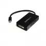 StarTech.com Travel A/V adapter: 3-w-1 Mini DisplayPort na DisplayPort, DVI lub HDMI