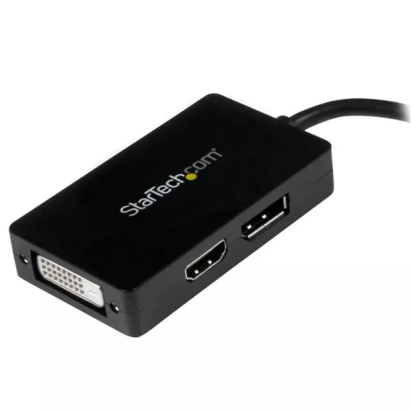 StarTech.com Travel A/V adapter: 3-w-1 Mini DisplayPort na DisplayPort, DVI lub HDMI
