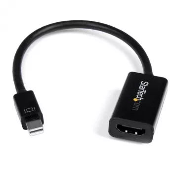 StarTech.com Adapter Mini DisplayPort na HDMI - Aktywny konwerter wideo mDP na HDMI - 4K 30 Hz - Mini DP lub Thunderbolt 1/2 Mac/PC na monitor/telewizor/wyświetlacz HDMI - mDP 1.2 na HDMI Dongle adapter