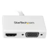 StarTech.com Travel A/V Adapter: 2-w-1 Mini DisplayPort do HDMI lub VGA - biały