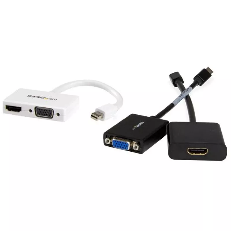 StarTech.com Travel A/V Adapter: 2-w-1 Mini DisplayPort do HDMI lub VGA - biały