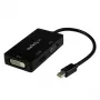 Podróżny adapter A/V StarTech.com: 3-w-1 konwerter Mini DisplayPort na VGA, DVI lub HDMI