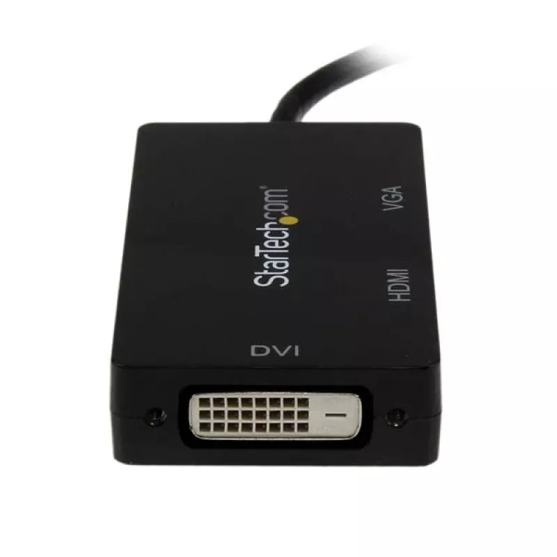 Podróżny adapter A/V StarTech.com: 3-w-1 konwerter Mini DisplayPort na VGA, DVI lub HDMI