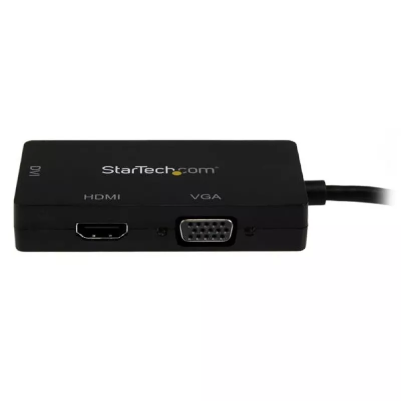 Podróżny adapter A/V StarTech.com: 3-w-1 konwerter Mini DisplayPort na VGA, DVI lub HDMI