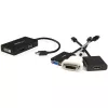 Podróżny adapter A/V StarTech.com: 3-w-1 konwerter Mini DisplayPort na VGA, DVI lub HDMI