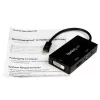 Podróżny adapter A/V StarTech.com: 3-w-1 konwerter Mini DisplayPort na VGA, DVI lub HDMI