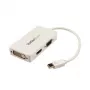 Travel A/V Adapter: 3-w-1 Mini DisplayPort do VGA, DVI lub HDMI - Biały
